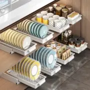 Cabinet Pull Out Slide Drawer Kitchen Shelf Organiser Rack Storage Holder Spices