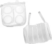 FONDOTIN 1set Shoe Washing Bags Fine Mesh Organizer for Sneakers Trainers Winding Zippered Protection for Washing Machine Travel Storage 2pcs
