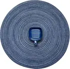 Round Braided Placemats Set of 8 Round Table Mats for Dining Tables Natural W...