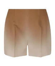Ermanno Scervino High-Waist Gradient-Effect Shorts IT38 Brown