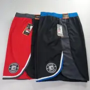 2 AND1 Basketball Shorts Men's 2XL Red Black Blue 10" Inseam Drawstring Pockets