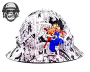 Custom Hydrographic Safety Hard Hat DRAGON BALL Z BW PRO CHOICE WIDE BRIM