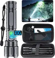 Flashlights 20000 High Lumens Rechargeable - 1500 Long Beam Super Bright LED Fl