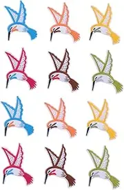 [OSALADI] Hummingbird Embroidery Patches Cloth Accessories for DIY Clothing Bags Crafts for Unique Decor Repairing Clothes