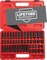 1848, 1/4 Inch Drive Master Impact Socket Set, 48-Piece, Sae/Metric, 3/16 Inch -