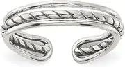 [JewelryWeb] 925 Sterling Silver Artisan Oxidized toe ring-toe ring for Women