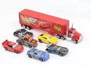 Generic 7pcs Metal Lightning McQueen, Jackson, Cruz, Daniel, Sheriff Cars Toy Set - Movie Character Cars - Battery Operated - Flashing Light - Ages 3+