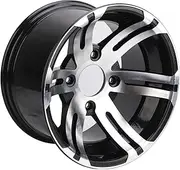 12in ATV Wheel Rim, Aluminum Alloy Wheel Rim Hub, High Strength Replacement, Universal for ATV, Go Kart, Cart, Quad Bike (Rear Wheel)