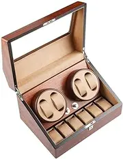 [CFZSALK] Watch winder automatic Automatic Mechanical Watch Winder Box 4 Wrist Watches + 6 Storage Case Automatic Mechanical Watch Storage Box 5 Rotation Modes Watch Winders KeYJ