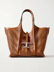 [Tod's] Tod's - T Timeless Mini Perforated Leather Shoulder Bag - Tan - One size One size Brown