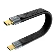USB4 USB C Cable Short 5.9Inch Flat 40Gbps Data Transfer 240W Fast Charging Cord