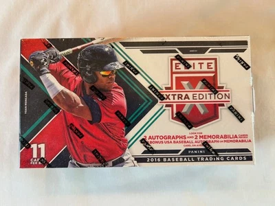 2016 Panini Elite Extra Edition Baseball Blaster Box. 2 Auto 2 Memorabilia Hits