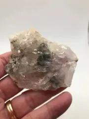 Pegmatite Quartz Crystal Specimen with Malachite & Black Tourmaline