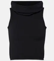 [Alaia] Alaïa Hooded crop top AU 16 black