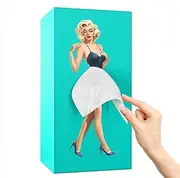 Funny Lady Skirt Tissue Box Holder – Creative Vintage Dress Design, Unique Decorative Tissue Cover for Bathroom, Bedroom, Office, and Car