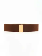 Elastic Belt For Women Coffe Brown With Gooden Buckle