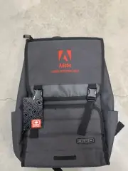 OGIO Apex Rucksack 17" Computer Laptop Backpack - Heather Grey - ADOBE Logo