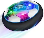 SHEMAYA Kids Toys Hover Soccer Ball Gift Boys Girls Age 3,4,5,6,7,8,9-12 Year Old Air Power Football Sport Ball Game Colorful LED Light & Foam Bumpers Indoor Outdoor Air Soccer Disk Toy 1