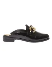[Sandler] Pivot Flats Shoes in Black Croc Print Leather