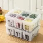 6 Grids Food Fruit Storage Box Compartment Refrigerator Freezer OrganizeSL