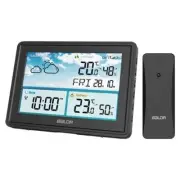 Digital LCD Indoor & Outdoor Weather Station Clock Calendar Thermometer Wireless