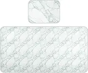 Light Green Luxury Marble Texture Cooling Baby Mattress pad 28" x 52" Washable Bed Pads for Adults for Kids, Adult