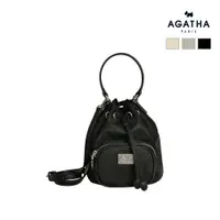 在飛比找蝦皮購物優惠-AGATHA PARIS 緞面斜跨水桶包 法國名牌 專櫃正品