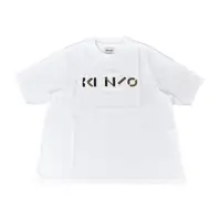 在飛比找momo購物網優惠-【KENZO】KENZO彩色印花LOGO純棉寬鬆短T(白)