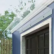 Window Canopy Front Door Awning, Transparent Outdoor Awning, Porch Awning, Garden Canopy, Patio Awning, Waterproof Canopy for Front and Back Door (Size : 40x100cm/16 x39)