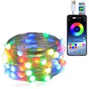 Smart String Lights RGB Color Changing Lights String APP Control For Bedroom Party Christmas Wall Decoration