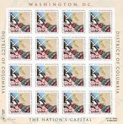 DISTRICT OF COLUMBIA ~ WASHINGTON DC #3813 Pane of 16 x 37 cents US Postage Stamps