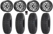 Sedona Rift 15x7 Wheels Grey 32" Chicane LT Tires Kawasaki Mule Pro FXT KRX /