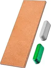 Leather Honing Strop 3 Inch by 8 Inch with 2oz. Green White Compound