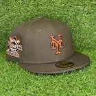 HAT CLUB EXCLUSIVE! NEW YORK METS AUX PACK MOCHA BROWN BIG PUN 25TH ANNI FITTED