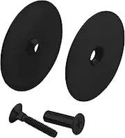 U 11453 Steel Door Hole Cover Plate, Matte Black (Single Pack)