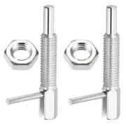 2 Pcs M8x1.25 Retractable Indexing Plunger Pin Steel Spring Loaded Latch