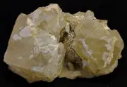 Calcite cube formation natural mineral specimen