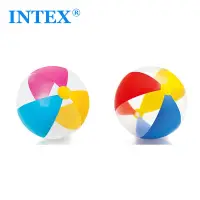 在飛比找松果購物優惠-INTEX 四色沙灘球 61公分球 海灘球 沙灘球 充氣球 