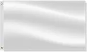 3×5 FT white Flag,Large Blank National Decor,Double Side Digital Printed 75D Polyester Banner With Canvas Header Brass Grommet