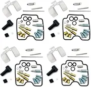 ICHIPY 4 Sets Carburetor Repair Kit Version for XJR400 (4HME/F/G/H/J/K/l) RH02J 2001~2007 with Float and Vacuum Diaphragm