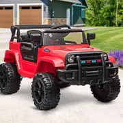 Mazam Ride On Car Electric Jeep Toy Remote Cars Kids Gift MP3 LED lights 12V Red