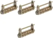 TEHAUX Vintage Metal Text Password Lock for Cabinets and Small Chinese Style Safety Lock Easy to Install and Use for Jewelry Boxes and Childproofing Compact and Chic Design