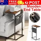 Multi Functional C Shaped End Table with Side Storage Bag Home Gifts AU