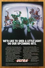 1988 Ultra Video Games Print Ad/Poster Nintendo NES TMNT Ninja Turtles Promo Art