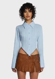Prepped Up Button-Up Blouse