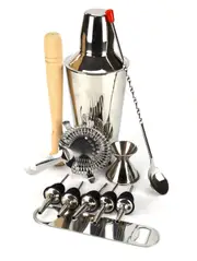 PurpleSpoilz Cocktail Shaker Set Ss With Davis & Waddell Bar Board