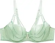 Savage X, Women's, Going Platinum Mesh Caged Demi Bra, Mesh