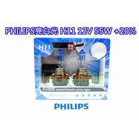 在飛比找蝦皮購物優惠-Jacky照明-PHILIPS飛利浦H11亮白光12V 55