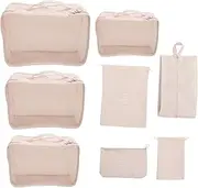 GAROZATION 8pcs Luggage Organizer Bags Set Compression Packing Cubes for Suitcase Travel Lightweight Storage for Clothes Shoes Toiletries Easy to Maintain for Travel and Home