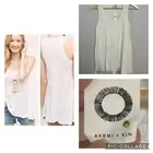 anthropologie Akemi + Kin Savoy Swing Top White Size M NWT